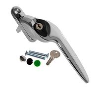 Yale Quartus Cranked Espag Locking Window Handle - Chrome, Right, 40mm