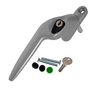 Yale Quartus Cranked Espag Locking Window Handle - Silver, Left, 40mm