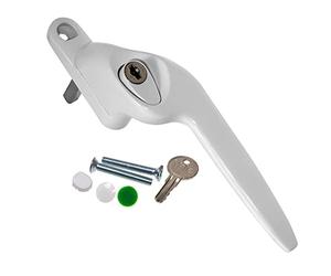 Yale Quartus Cranked Espag Locking Window Handle - White, Right, 30mm