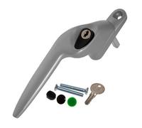 Yale Quartus Cranked Window Handle - Silver, Left, 40mm