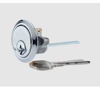 Yale Replacement Rim Cylinder, Suitable for Doors, 2 Keys Provided, P-chrome, 2 Keys, 38 - 57 mm