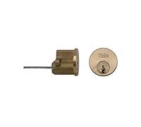 Yale Replacement Rim Cylinder, Suitable for Doors, 2 Keys Provided, P-chrome, 2 Keys, 38 - 57 mm