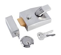 Yale Satin Chrome Effect 60mm Deadlock Night Latch, (H)70mm (W)100mm