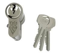 Yale Euro Cylinder Lock PKM3030-NP KM Superior – 1 Star, High Security, 30/30 (70mm), Nickel Finish