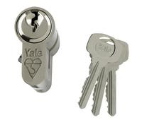 Yale PKM3535-NP- KM Superior 1 star Euro Cylinder lock - 35/35 (80mm) / 35:10:35 - Nickel Finish- High Security