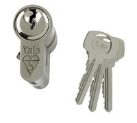 Yale Satin Nickel Effect Single Euro Cylinder Lock 40/45, (L)95mm (W)29mm