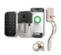 Yale Security Assure Lock 2 Keypad with Wi-Fi and Ridgefield Handle in Satin Nickel