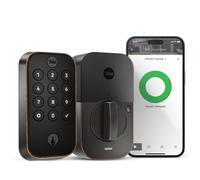 Yale Security Lock 2 Deadbolt with WiFi Connected Physical Keypad Bronze Smart Entry Door Lock with BackUp Key YRD410WF10BP