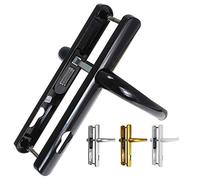 Yale Superior Door Handle, Standard Security, for PVCu Doors, Works with cylinders and mortice sashlocks, Visi Packed, Black Finish, 92 mm/215 mm