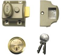 Yale Traditional Nightlatch, Standard Security, Electro Nickel Brass Finish, 40