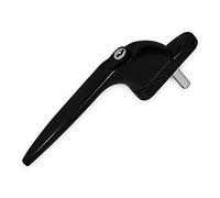 Yale uPVC Universal Window Handle Inline Locking Espag Double Glazing Black 15mm