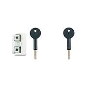 Yale V-8K101-4-WE Window Latches Multi Pack, Pack of 4, White Finish & V-8K101K-2 Additional Keys, for 8K101/1 Window Lock, Pack of 2