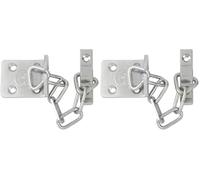 Yale V-WS6-SC TS003 Door Chain, 13.5 cm (5.25 inch) chain length, Satin Chrome Finish, High Security, Visi Packed, suitable for PVCu and Wooden doors (Pack of 2)