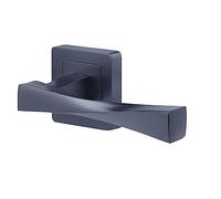 Yale Verona Matt Black Door Handle for Indoor Wooden Door, Stylish Modern Easy Fit Handle with All Fixtures Supplied, Euro Profile Cylinder Keyhole Cover Included