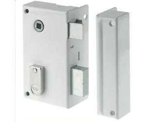 Yale Vertical Wall Lock with Edging - 44 mm Axle, Square 7 mm - Right Hand Door Installation - Ideal for All Types of Interior Communication Doors - Durable Steel - 2 Keys - White