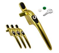 Yale Virage Cockspur Window Handle (3 Pack) - Gold, Right, 9mm