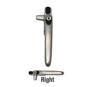 Yale Virage Cockspur Window Handle - Silver, Right, 9mm