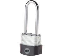 Yale 40mm Laminated Steel Padlock Long Shackle Y125B High Security Outdoor Lock