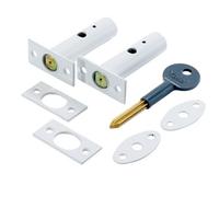 Yale Door Security Bolt P-2PM444-WE-2 - White, 2-pack, Standard security, for hinged & wooden doors