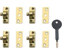 Yale Window Locks 4 Pack Key Operated Lock Brass Finish Standard Security 8K118
