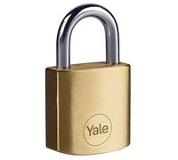 Yale - Y110B/25/113/1 Standard Security 25mm Brass Padlock - Open Steel Shackle - 3 Keys