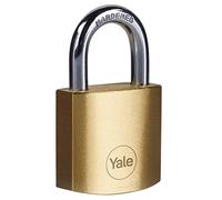Yale - Y110B/30/115/1 Standard Security 30mm Brass Padlock - Open Hardened Steel Shackle - 3 Keys