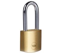 Yale - Y110B/30/132/1 Standard Security 30mm Brass Padlock - Medium Hardened Steel Shackle - 3 Keys
