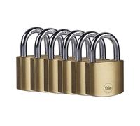 Yale Y110B/40/122/6 Yale-Y110B/40/122/6 Standard Security 40mm Brass, Set of 6 Padlock