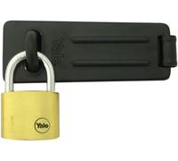 Yale Y110B/40/123/HSP Hasp & Brass Padlock 40mm Weatherproof & High Protection