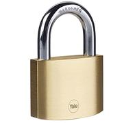 Yale - Y110B/60/132/1 Standard Security 60mm Brass Padlock - Open Hardened Steel Shackle - 3 Keys