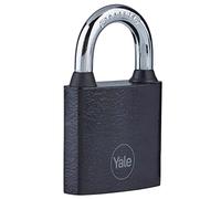 Yale - Y111B/32/116/1 Standard Security Iron Padlock 32mm - Black - Hardened Steel Shackle - Indoor use