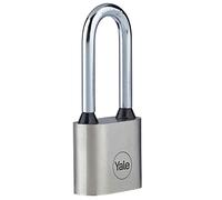 Yale - Y112/30/137/1 Iron Disc Padlock 30mm - Nickel Plated - Hardened Steel Long Shackle - Extreme Corrosion Resistance for Outdoor use