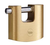 Yale - Y114B/70/113/1 High Security 70mm Brass Shutter Padlock - Shutter Hardened Steel Shackle - 3 Keys