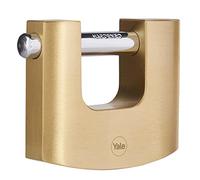 Yale Y114B/90/127/1 High Security Brass Rectangular Padlock Body 90mm Hardened Steel Hook 3 Keys