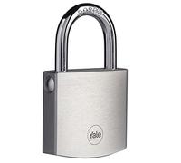 Yale - Y120DB/50/127/1 High Security 50mm Brass Padlock with Chrome Finish - Boron Open Shackle - 3 Dimple Keys