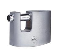 Yale Y124B/70/115/1 70mm Body Brass Padlock Chrome Finish Hardened Steel Hook 3 Keys