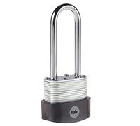 Yale - Y125B/40/163/1 High Security 40mm Laminated Steel Padlock - Long Hardened Steel Shackle - 3 Keys