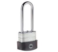 Yale - Y125B/40/163/1 High Security 40mm Laminated Steel Padlock - Long Hardened Steel Shackle - 3 Keys