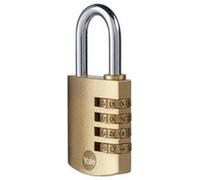 YALE Y150B/40/130/1 BRASS COMBINATION PADLOCK 40MM