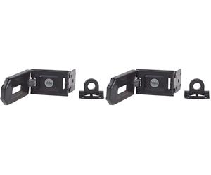 Yale - Y155B /160 / BK - 160mm Hardened Steel Hasp - Secure Gates - Secure Sheds - Suitable for Corners - High Protection (Pack of 2)