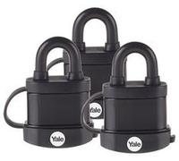 YALE Y220B/51/118/3 WEATHERPROFF PADLOCK 51MM PK3