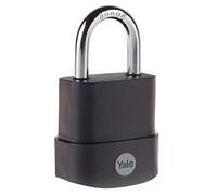 Y227B/45/122/1 - Weatherproof Protector Padlock (45mm) - Outdoor Hardened Steel Black Lock for Shed, Gate, Chain - 3 Keys - Maximum Security