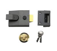 YALE YAL85DMGPB P-85-DMG-PB-40-Deadlocking Nightlatch Finish, High Security with Automatic Deadlock, Dark Metallic Gray, 40