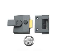 YALE YAL85DMGSC B-85-DMG-SC-40 Nightlatch Dark Metallic Finish, High Security with Automatic Deadlock, Gray, 40