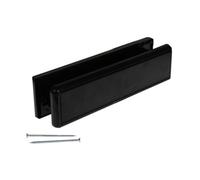 Yale Yaleseal 10" Letterplate - 40-80mm, Black/black