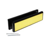 Yale Yaleseal 10" Letterplate - 40-80mm, Polished Gold/black