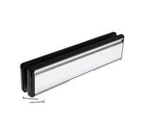 Yale Yaleseal 12" Letterplate - 20-40mm, Polished Chrome/black
