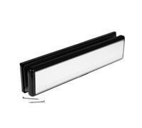 Yale Yaleseal 12" Letterplate - 20-40mm, Polished Silver/black