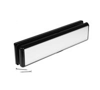 Yale Yaleseal 12" Letterplate - 20-40mm, Silver Satin/black