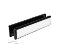 Yale Yaleseal 12" Letterplate - 40-80mm, Polished Chrome/black
